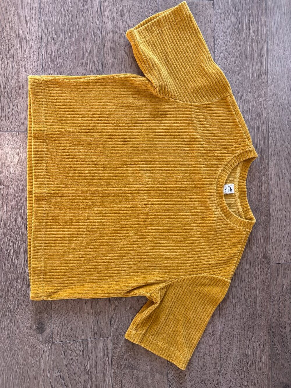 Twik Simons Mustard Yellow Ribbed Corduroy Fabric– Size XS